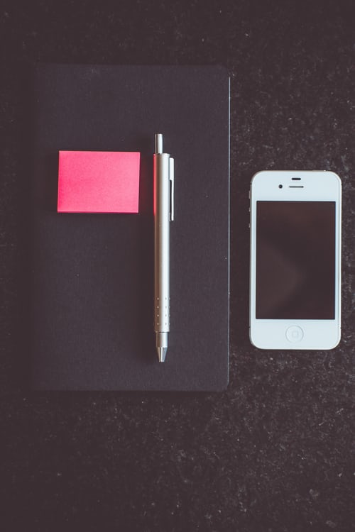 phone and book